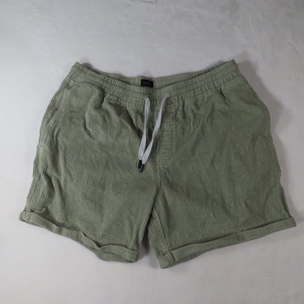 Buffalo David Bitton Men Corduroy Haiden Shorts Sage Green Drawstring L